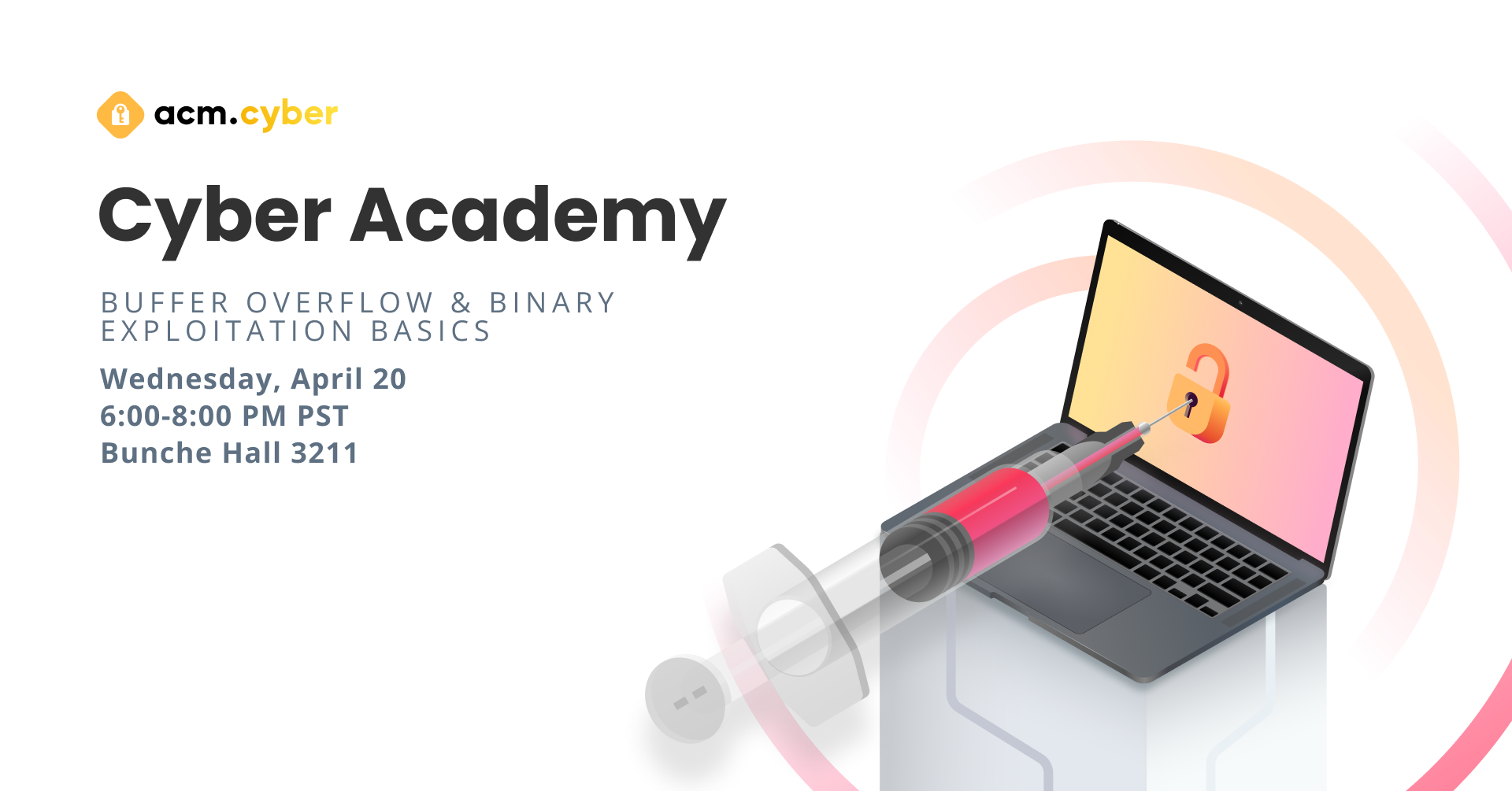Cyber Academy: Buffer Overflow & Binary Exploitation Basics Workshop Banner