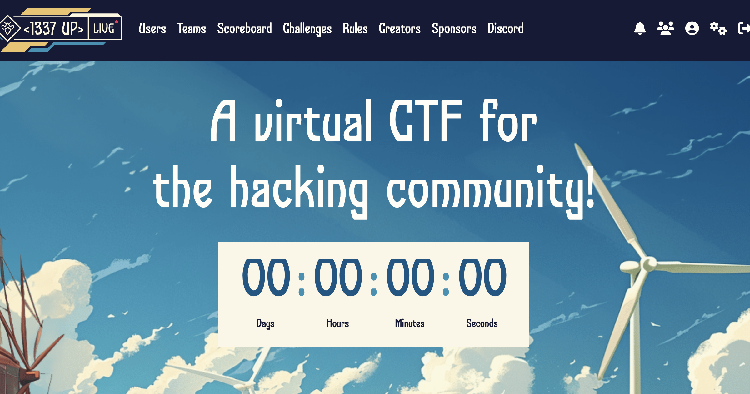 1337up Live CTF 2024 home page.