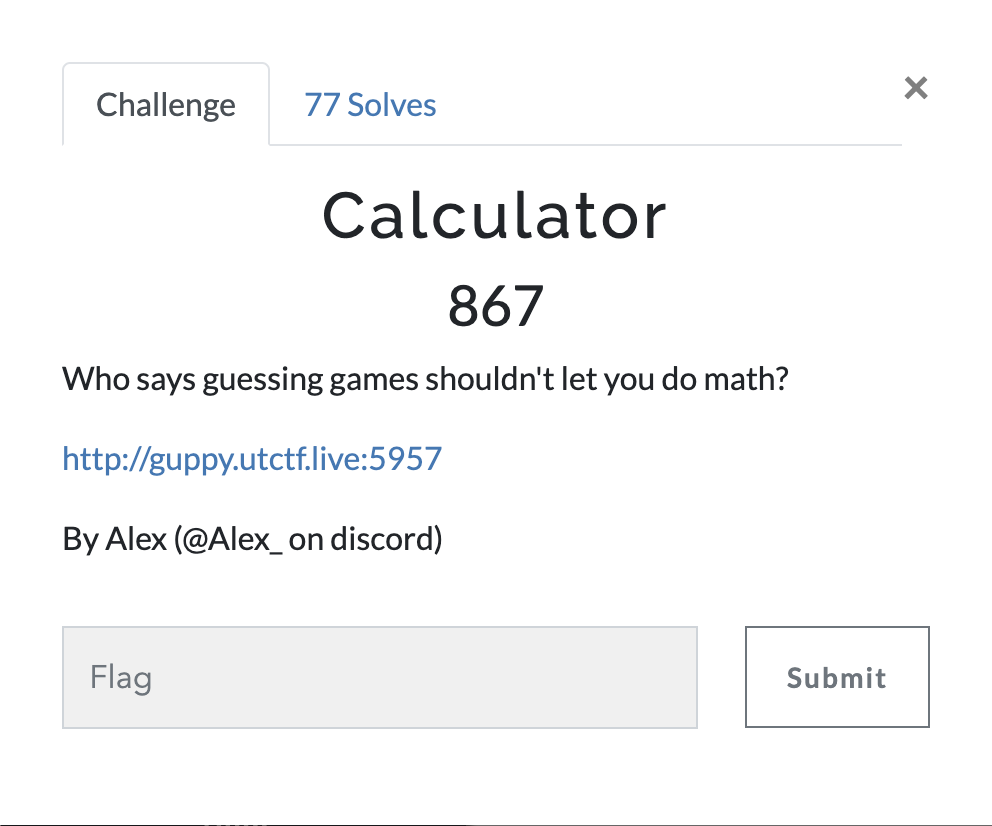 Calculator's challenge prompt